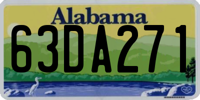AL license plate 63DA271