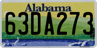 AL license plate 63DA273