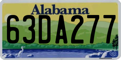 AL license plate 63DA277