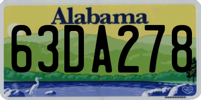 AL license plate 63DA278