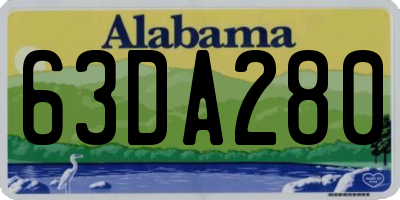 AL license plate 63DA280