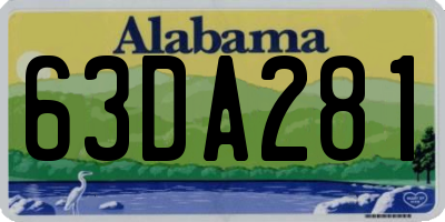 AL license plate 63DA281