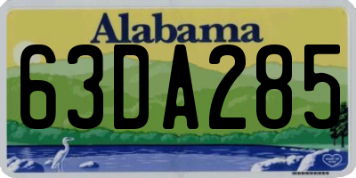 AL license plate 63DA285