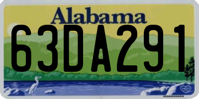 AL license plate 63DA291