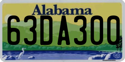 AL license plate 63DA300