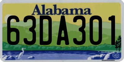 AL license plate 63DA301
