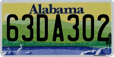 AL license plate 63DA302