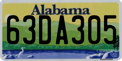 AL license plate 63DA305