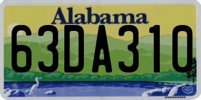 AL license plate 63DA310