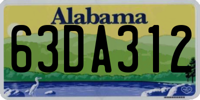 AL license plate 63DA312