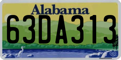 AL license plate 63DA313