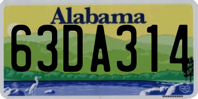 AL license plate 63DA314