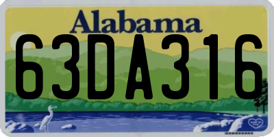 AL license plate 63DA316