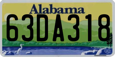 AL license plate 63DA318