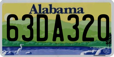 AL license plate 63DA320