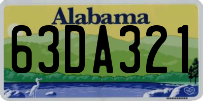 AL license plate 63DA321