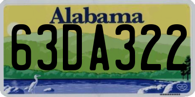 AL license plate 63DA322