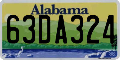 AL license plate 63DA324