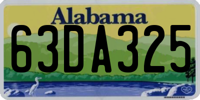 AL license plate 63DA325