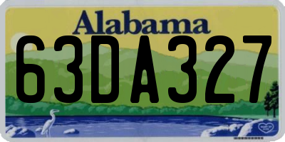 AL license plate 63DA327