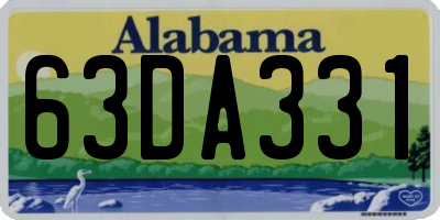 AL license plate 63DA331