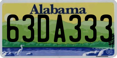 AL license plate 63DA333