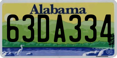 AL license plate 63DA334