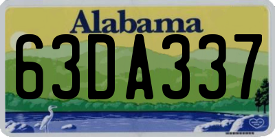 AL license plate 63DA337