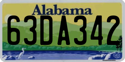 AL license plate 63DA342