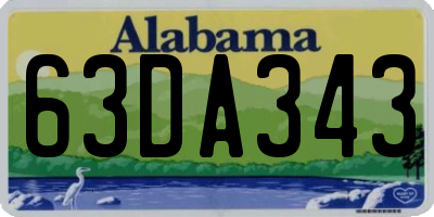 AL license plate 63DA343