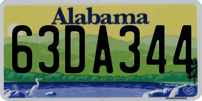 AL license plate 63DA344