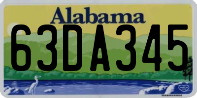 AL license plate 63DA345
