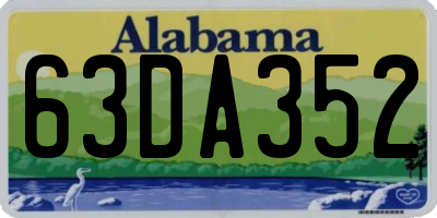 AL license plate 63DA352