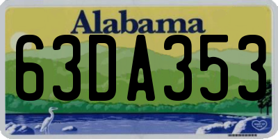 AL license plate 63DA353