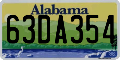 AL license plate 63DA354