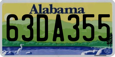 AL license plate 63DA355