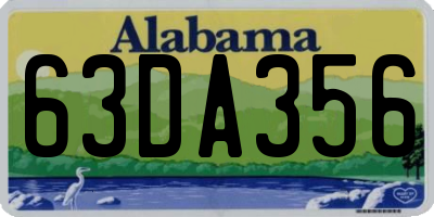 AL license plate 63DA356