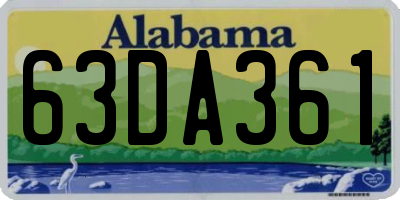AL license plate 63DA361