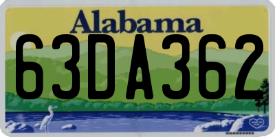 AL license plate 63DA362