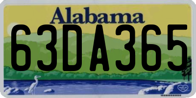 AL license plate 63DA365