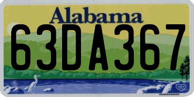 AL license plate 63DA367