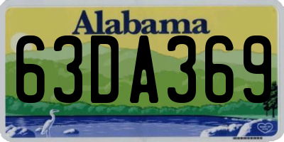 AL license plate 63DA369