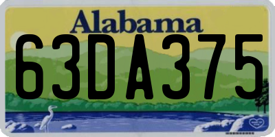 AL license plate 63DA375