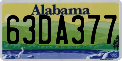AL license plate 63DA377