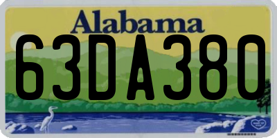 AL license plate 63DA380