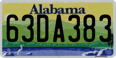 AL license plate 63DA383