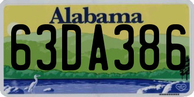 AL license plate 63DA386