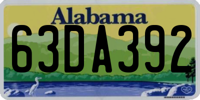 AL license plate 63DA392
