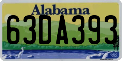 AL license plate 63DA393