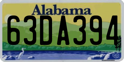AL license plate 63DA394